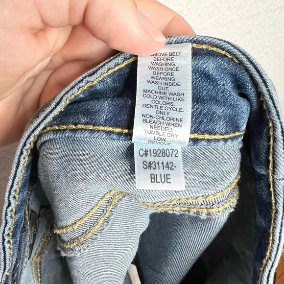 Versona Women's Blue Denim Pencil Skirt Size 27 Stretch Pockets Casual - Picture 9 of 10